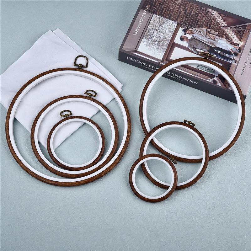 Wood Ring Blank - Runde Oval Holz Farbe Stickerei Hoops