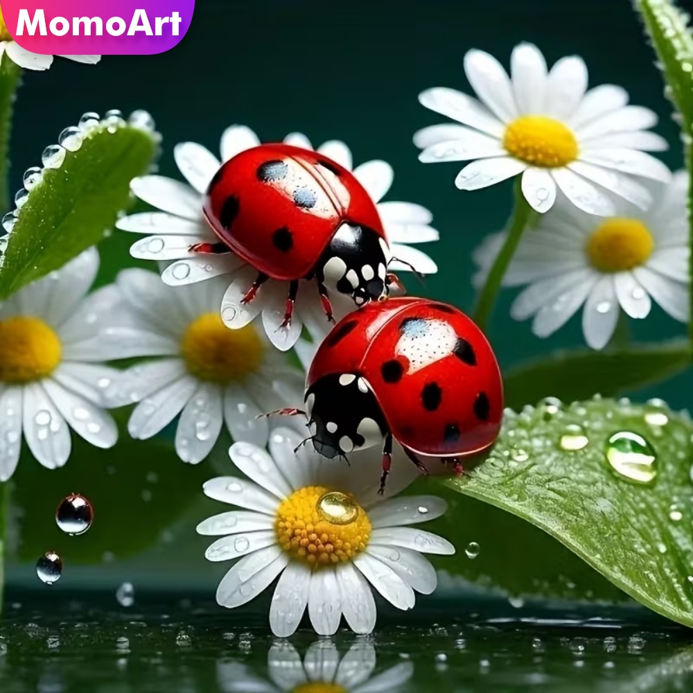 Resin Craft For Beginners - Momoart Diamantmalerei Marienkäfer Tiermuster für Erwachsene