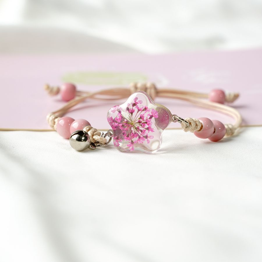 Dried Flower Bulk - Getrocknete Blume Stern Kristall Armband Paar