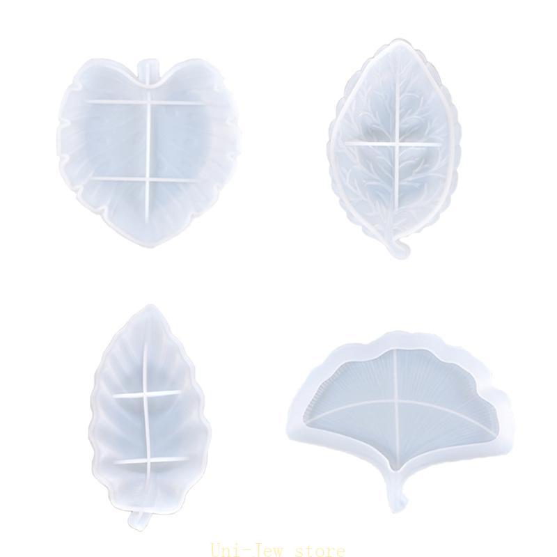 Serving Tray Mold - Blattförmige Harzform DIY Tellerform für Obsttablett