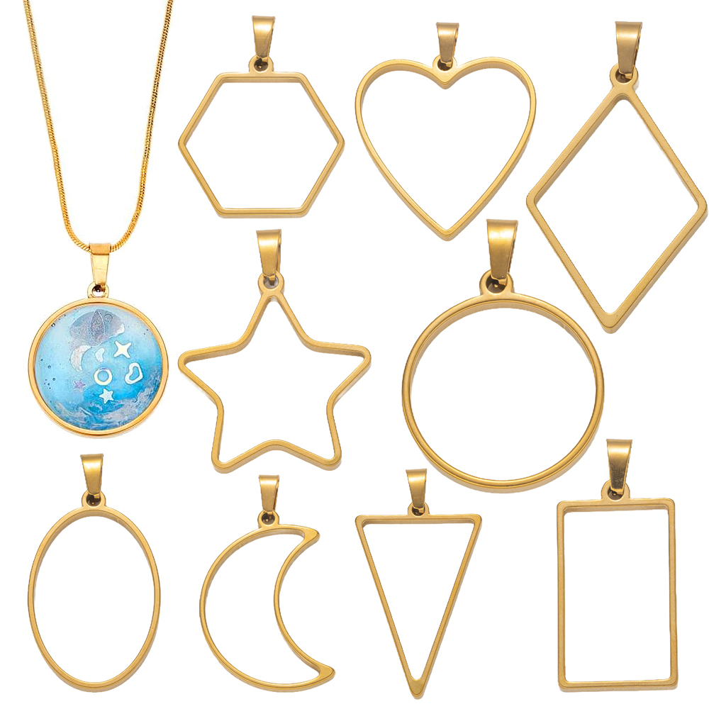 Resin Craft Projects - 5 Stück Edelstahl-Harzformen mit offener Rückseite,