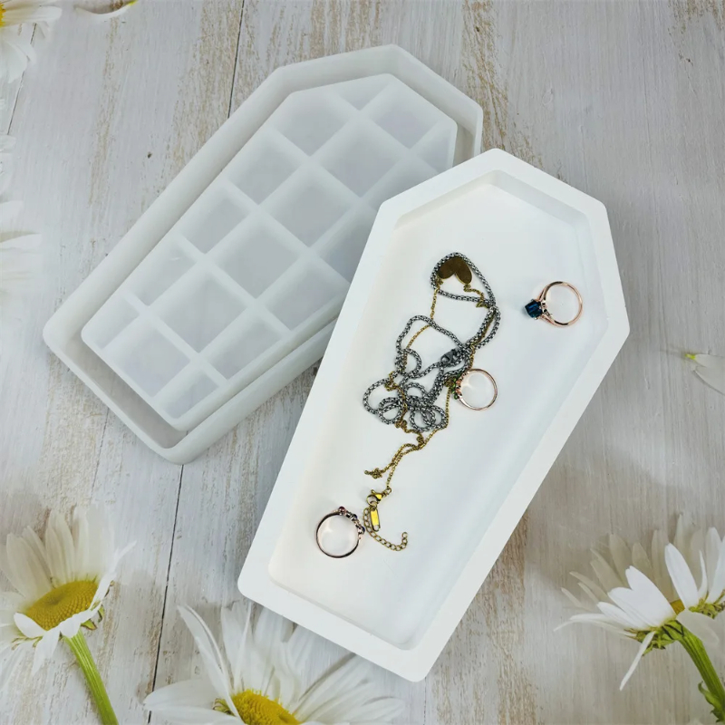 Serving Tray Mold - Halloween Sarg Harz Form Tablett Lagerung