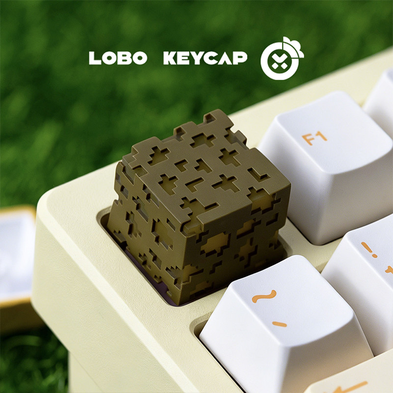 Resin Craft Minecraft - Cartoon-Quadratische Minecraft-Serie Kreative Tastatur-Dekoration Durchsichtige Tastenkappen