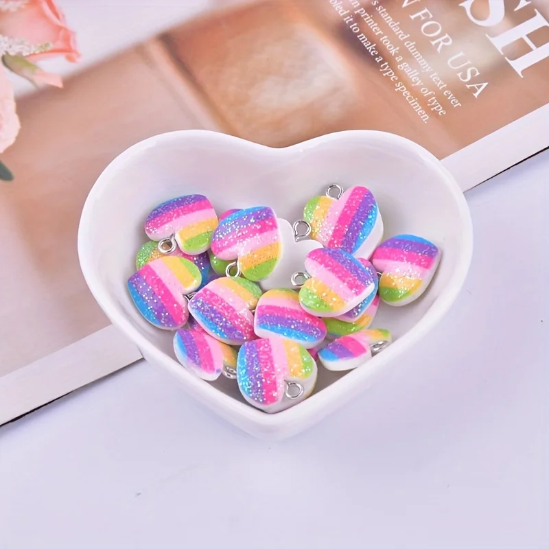 10 Stück bunte Herz-Harz-Anhän – Resin Craft Projects Bewertung und Preis