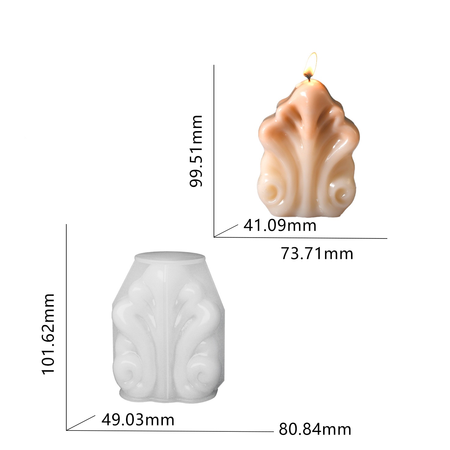 Ozeanmuschel-Kerzenform aus Si – Resin Ocean Wave Mold Bewertung und Preis