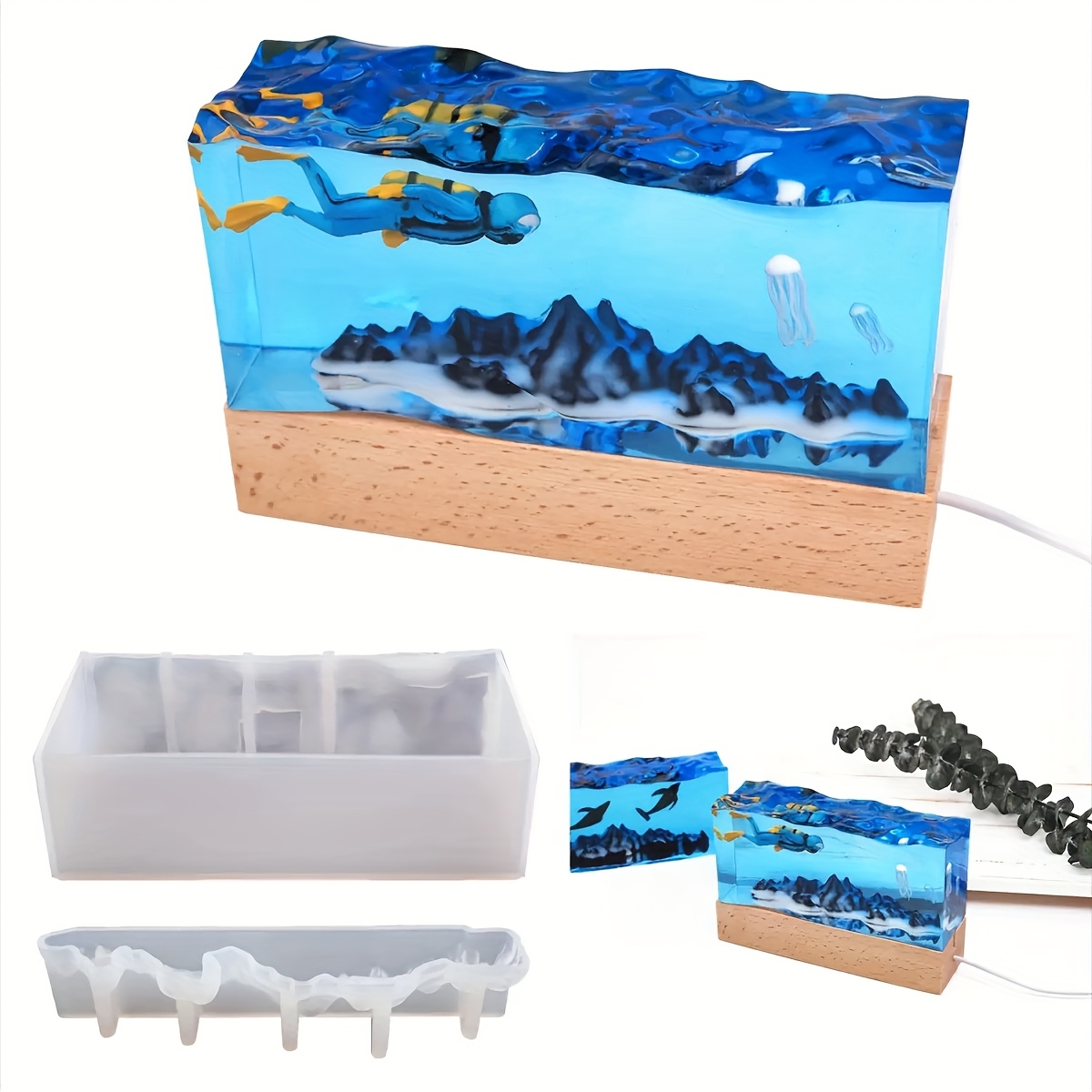 1 Satz Ozeanwellen-Harzformen, – Resin Ocean Wave Mold Bewertung und Preis
