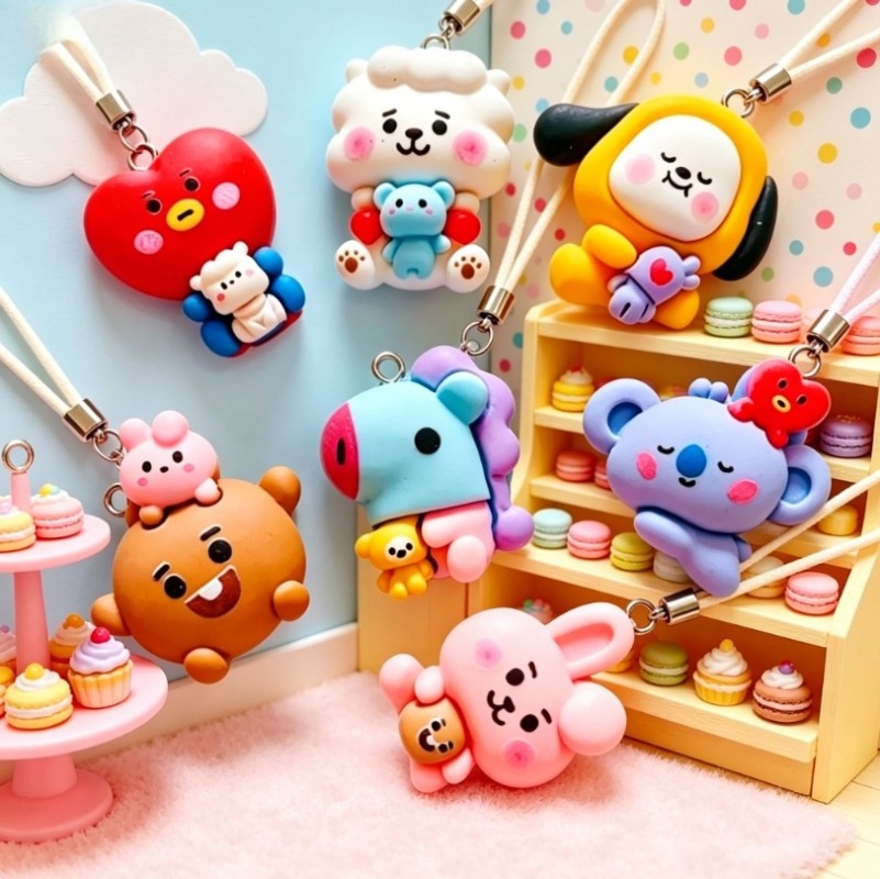 7 Stück BT21 Harz-Cartoon-Anhä – Resin Craft Projects Bewertung und Preis